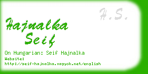 hajnalka seif business card